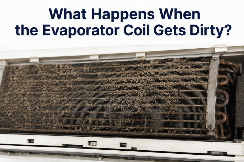 Dirty evaporator coil in AC