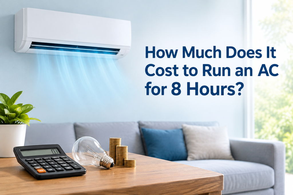 AC running cost for 8 hours