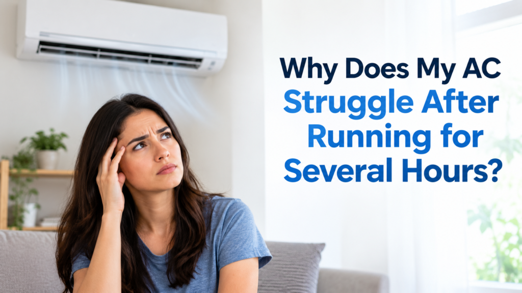 AC struggles after running