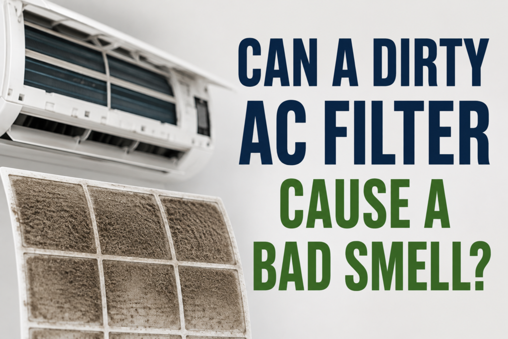 Dirty AC filter causing bad smell