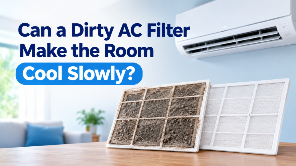 Dirty AC filter causing slow cooling
