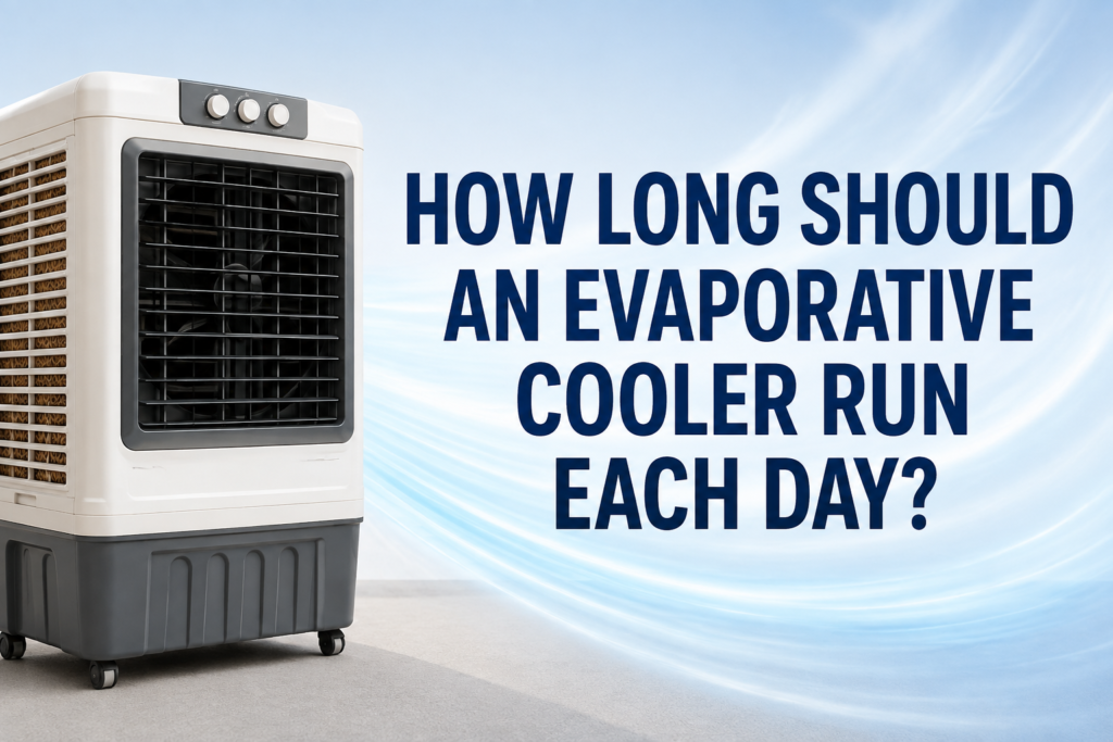 Evaporative cooler running in summer
