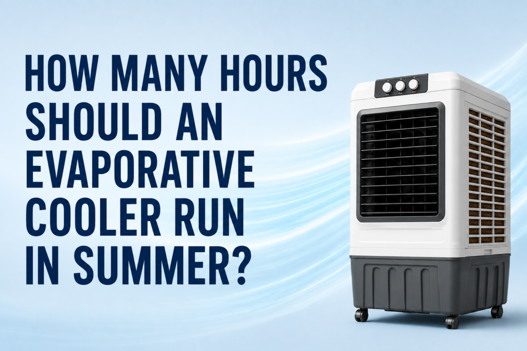 Evaporative cooler summer runtime