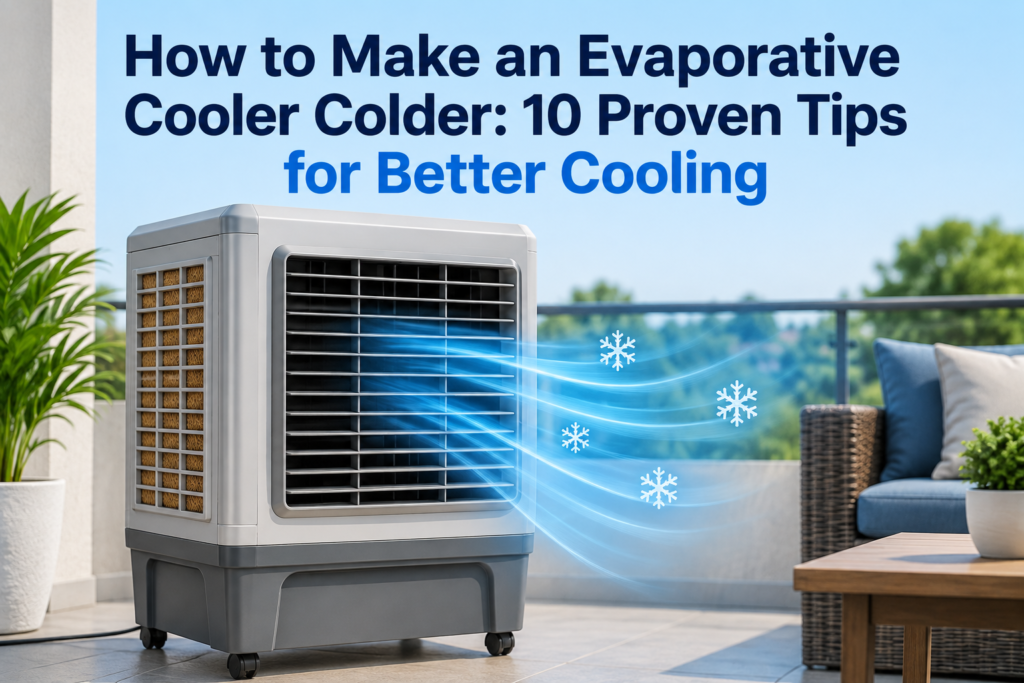 Evaporative cooler with cooling airflow