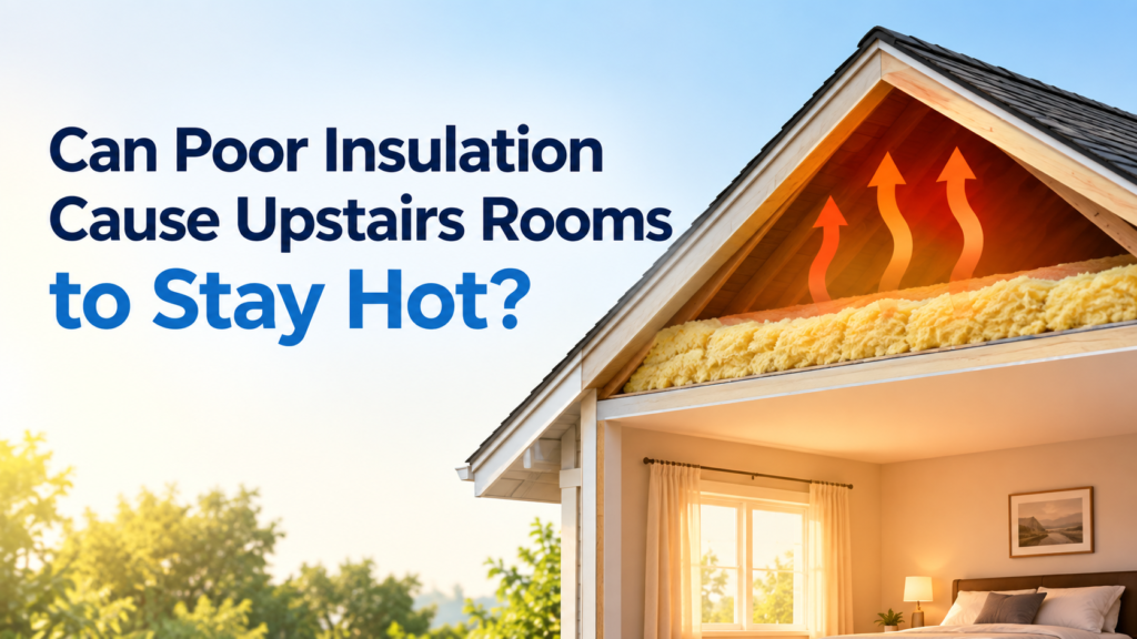 Hot upstairs rooms due to poor insulation