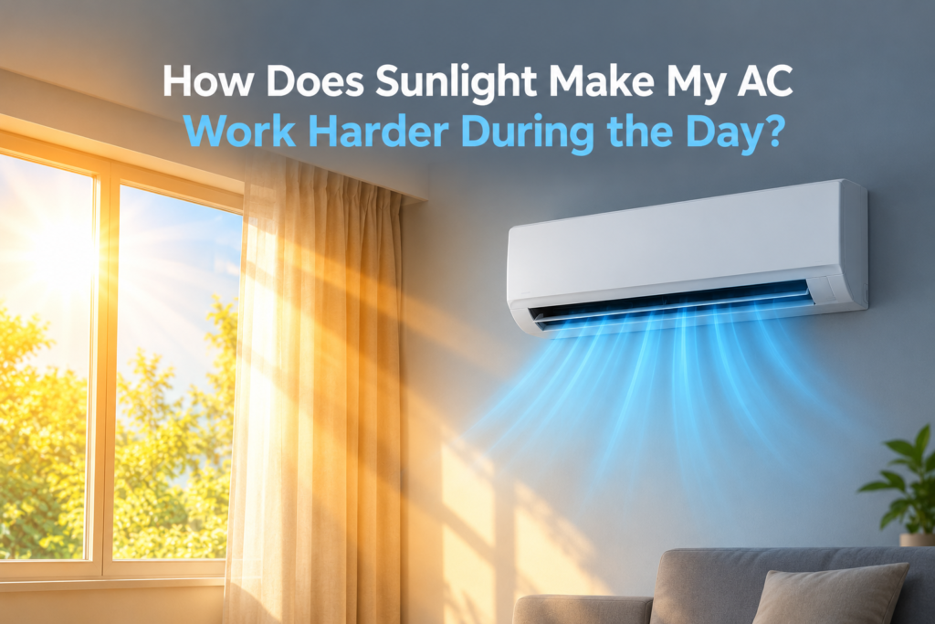 Sunlight makes AC work harder